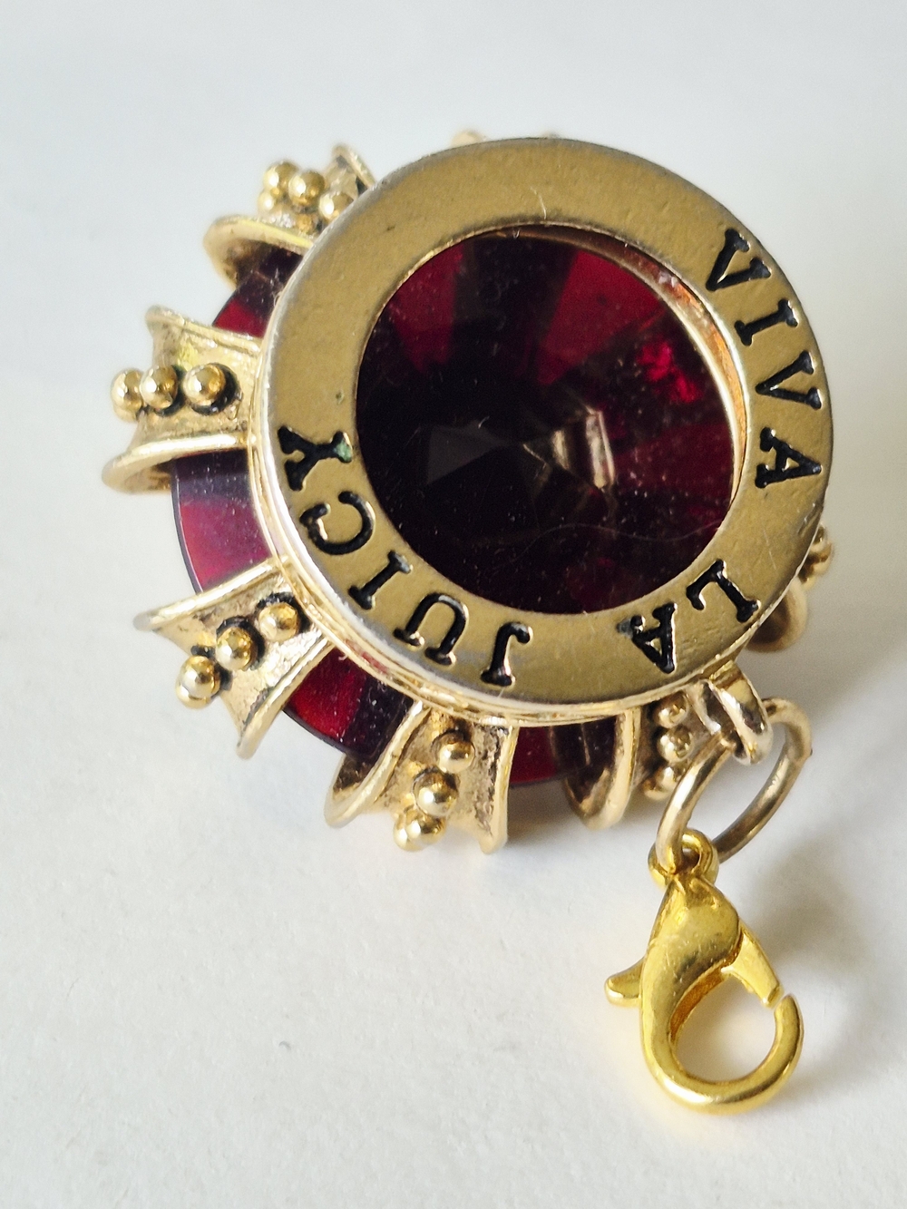 Juicy Couture 2004 Crown Ruby Stone Charm YJRU0001    "VIVA LA JUICY"